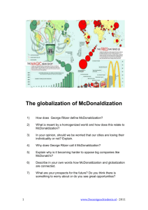 The globalization of McDonaldization