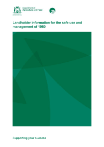 Landholder information for the safe use and management of 1080