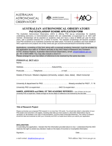 AAO PhD Scholarship (Word format) - Anglo