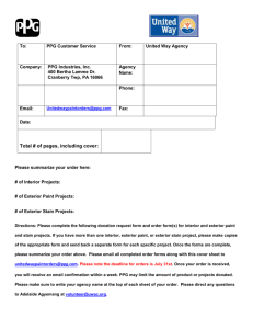 2015 - PPG Paint - United Way Order Form