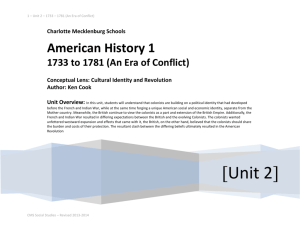 AH1 Unit 2 - 1733 to 1781