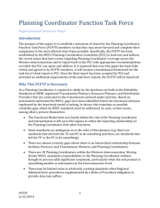PCFTF Organization Structure - Western Electricity Coordinating