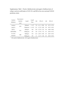 Supplementary Table 1. Positive likelihood ratio and negative