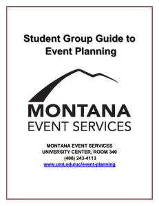 Event Planning Checklist - Vice President for Student Affairs