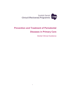 Prevention and Treatment of Periodontal Diseases in