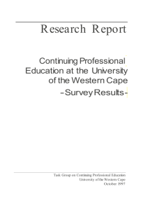 Report from the Task Group on Continuing Professional Education