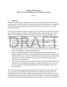 DRAFT Policy on Course Scheduling for the