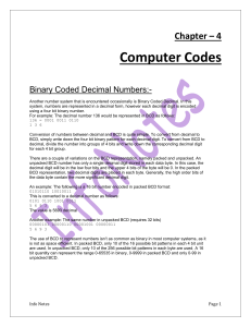 Chapter 9 - Codes