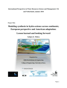Modeling synthesis in hydro-science across continents