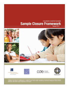 Sample Closure Framework - Colorado Department of Education