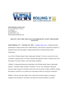 Rolling V Bus Corp. Joins NOAA Weather