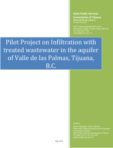 Pilot Project on Infiltration with treated wastewater