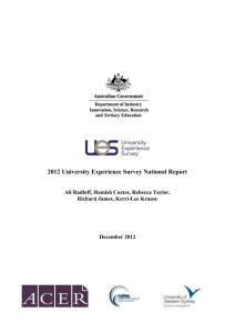 2012 University Experience Survey National Report