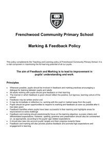 Marking & Feedback Policy - Frenchwood Community Primary School