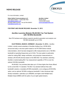 Aeroflex Launches Modular WLAN 802.11ac Test System with 160