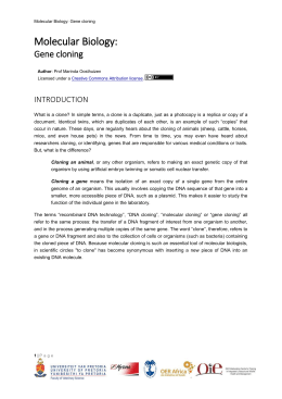 an introduction to the analysis of cloning 26092013 chapter 14 - download as pdf file an introduction to genetic analysis 6/e by griffiths, once in a cell requirements for a cloning vector a). an introduction to the analysis of cloning 26092013 chapter 14 - download as pdf file an introduction to genetic analysis 6/e by griffiths, once in a cell requirements for a cloning vector a).
