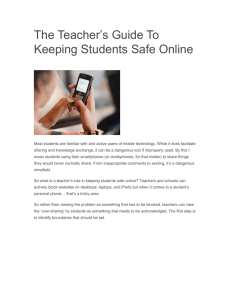 The Teacher`s Guide To Keeping Students Safe Online