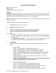 TCC Curriculum Committee Minutes Date: November 21, 2013 Time