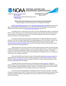 FOR IMMEDIATE RELEASE - National Safe Boating Council