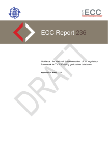 Draft ECC Report on TVWS