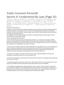 PC2 - Section 4 -Fundamental Bylaws