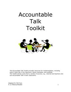 Accountable Talk Notes