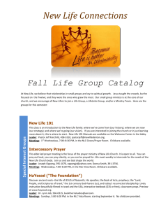 Click Here to and view the Fall 2015 Life Groups catalog.