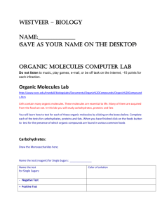 (Save as your name on the desktop) Organic Molecules Computer Lab
