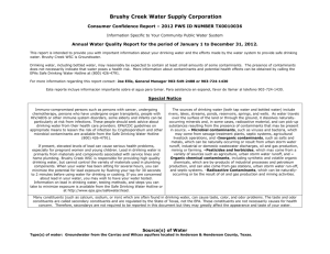 CCR Report 2012 - Brushy Creek Water Supply Corporation