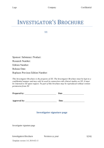 Investigators Brochure