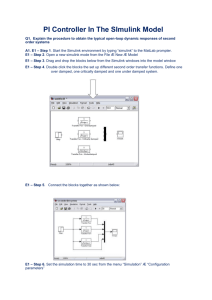PI Controller In Simulink Model Assignment Help