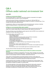 Q&A Offsets under national environment law