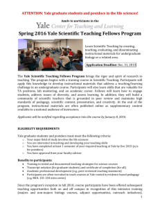 Scientific Teaching Fellows Program Application