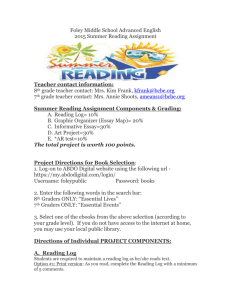 summer reading assignments for english advanced class