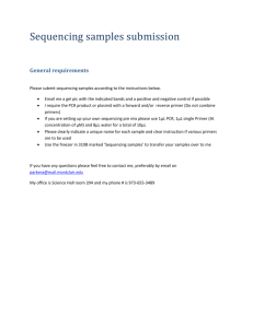 Please submit sequencing samples according to the instructions