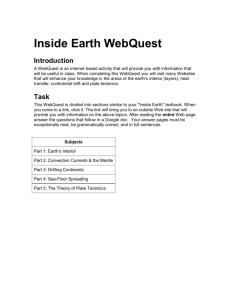 Inside Earth WebQuest