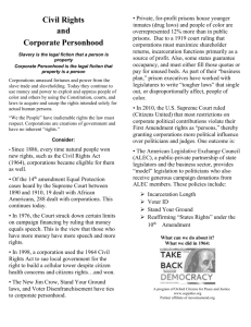 Civil Rights and Corporate Personhood