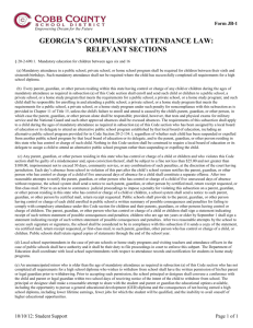 Georgia`s Compulsory Attendance Law