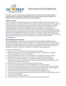 Special Education Coordinator - The DC Special Education