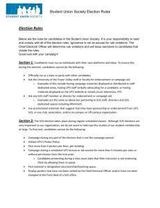 Election Rules - Student Union Society