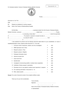 Document No. 1b For Graduate students Mahidol University