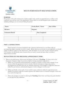 Faculty Self Evaluation - Multi-Year