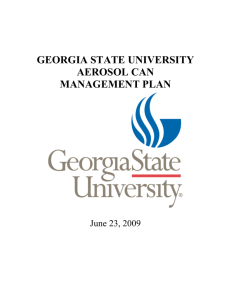 georgia state university aerosol can management plan