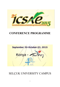 conference programme - ICSAE 2nd International Conference on