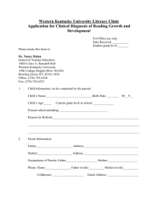 Application for Clinical Diagnosis of Reading Growth and