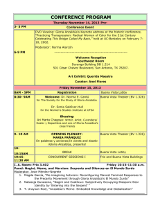 El Mundo Zurdo 2013 Schedule - Society for the Study of Gloria