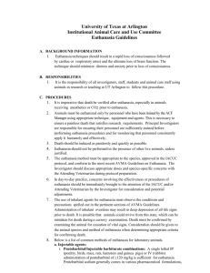 Euthanasia Guidelines - The University of Texas at Arlington