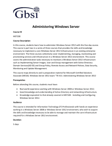 Administering Windows Server