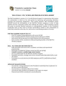 2014-15 ball -plc scholars program scholarship
