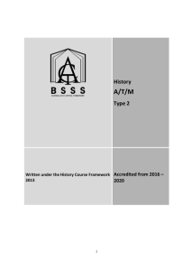 History Integrated A/T/M - ACT Board of Senior Secondary Studies